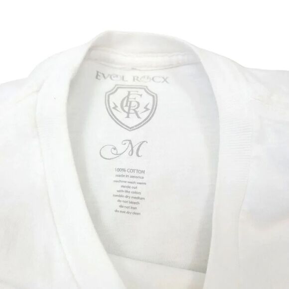 Vintage 90's Y2K Evol Rocx Designers Graphic Boyfriend Muscle Tank Tshirt Size M - Picture 10 of 11